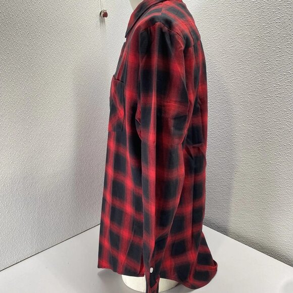 Killion Men’s Plaid Cotton Casual Button-Down Shirt – Red – Size L - Picture 9 of 12